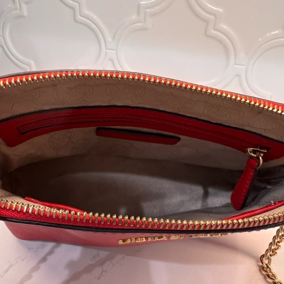 Michael Kors Red Leather Cross Body Bag - Picture 5 of 7